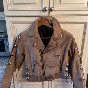 New biker leather jacket xs/s
